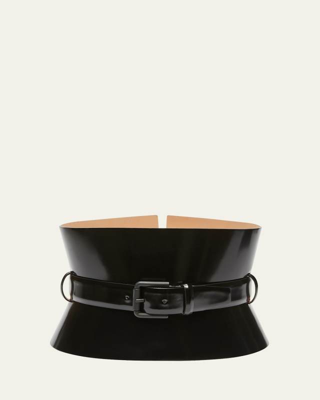 Bustier Patent Leather Belt